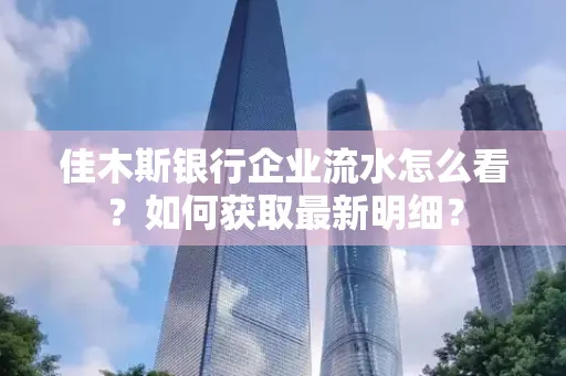 佳木斯银行企业流水怎么看？如何获取最新明细？