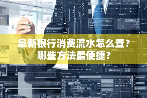 阜新银行消费流水怎么查?哪些方法最便捷?