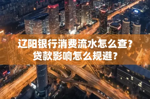 辽阳银行消费流水怎么查?贷款影响怎么规避?