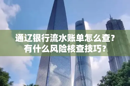 通辽银行流水账单怎么查?有什么风险核查技巧?