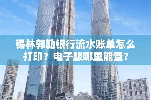 锡林郭勒银行流水账单怎么打印?电子版哪里能查?