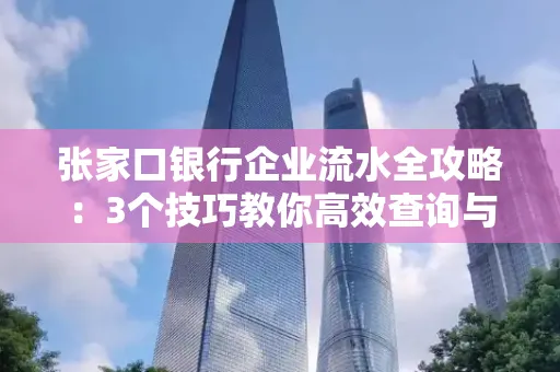 张家口银行企业流水全攻略:3个技巧教你高效查询与风险规避