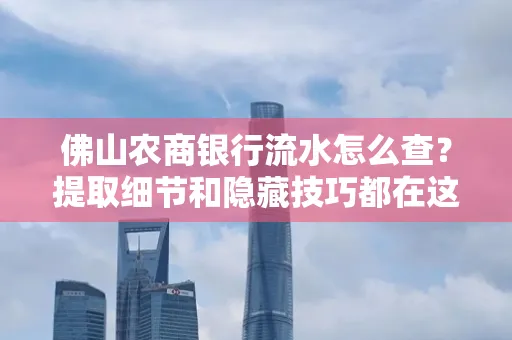 佛山农商银行流水怎么查?提取细节和隐藏技巧都在这了