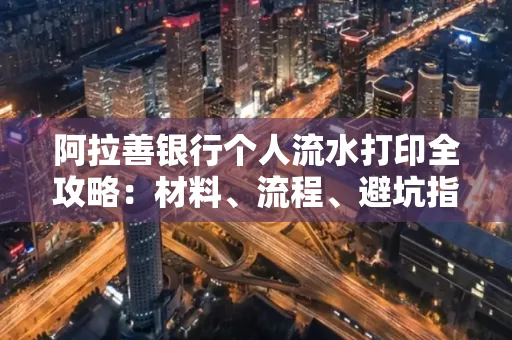 阿拉善银行个人流水打印全攻略:材料、流程、避坑指南一网打尽