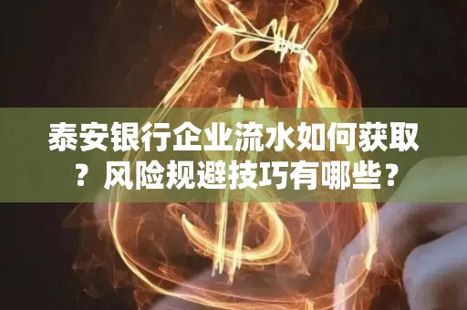 泰安银行企业流水如何获取?风险规避技巧有哪些?