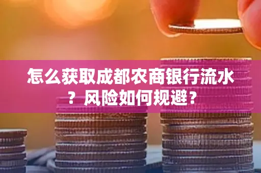 怎么获取成都农商银行流水?风险如何规避?